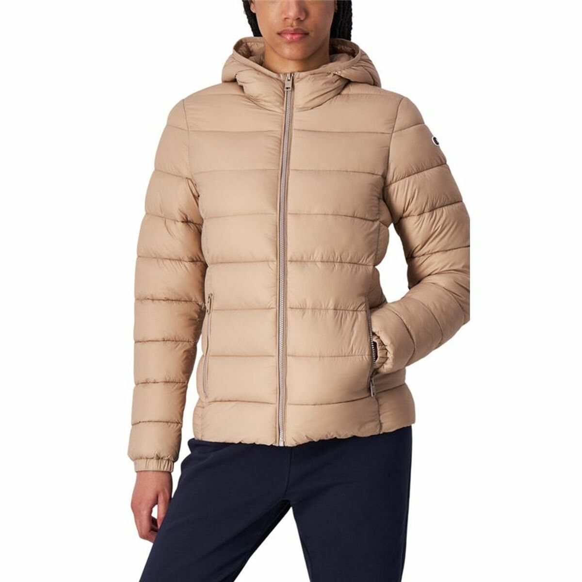 Women's Sports Jacket Champion Hooded Beige-3