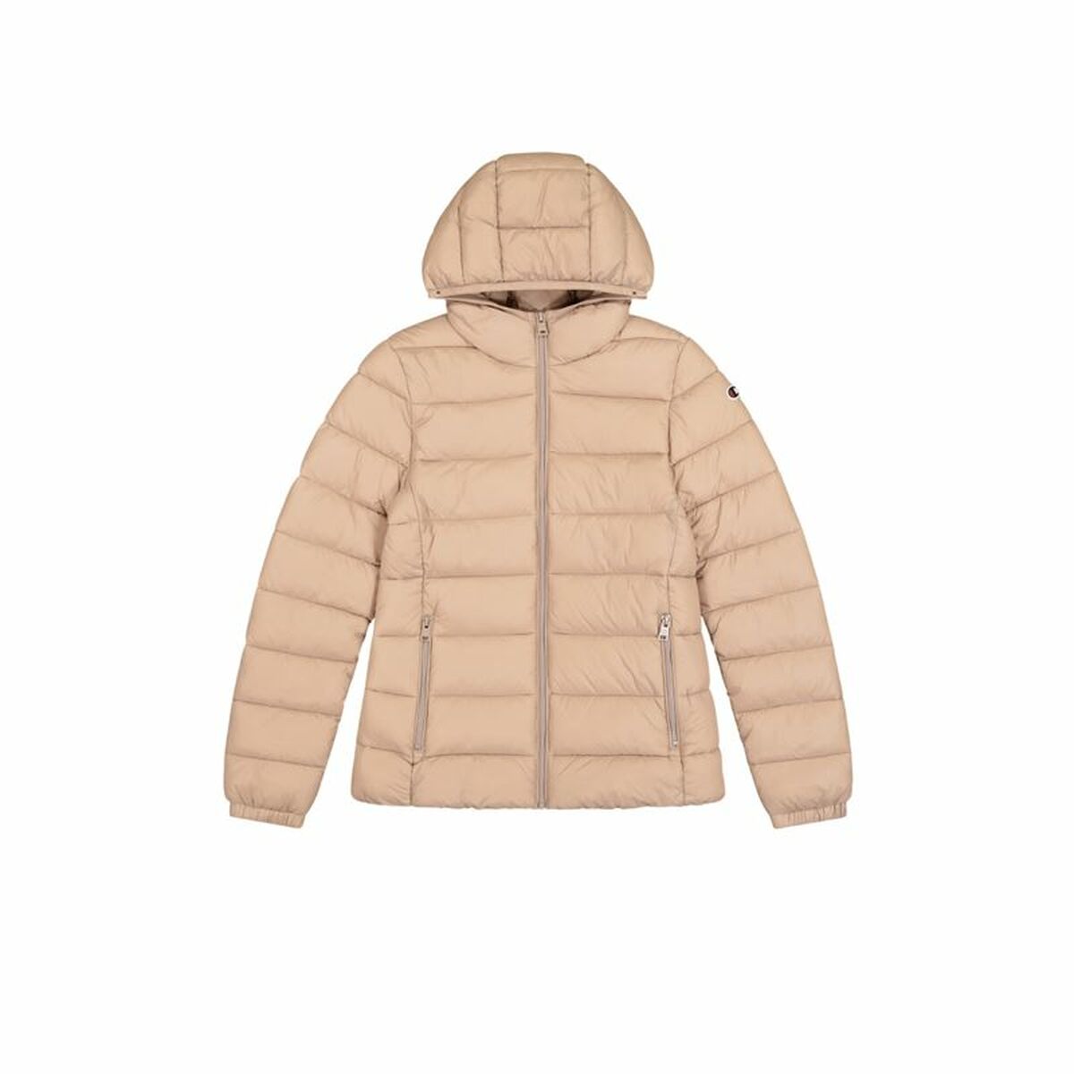 Women's Sports Jacket Champion Hooded Beige-0